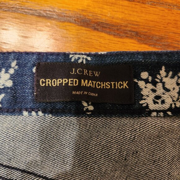J. Crew Cropped Matchstick Floral Print Jeans - Picture 4 of 14